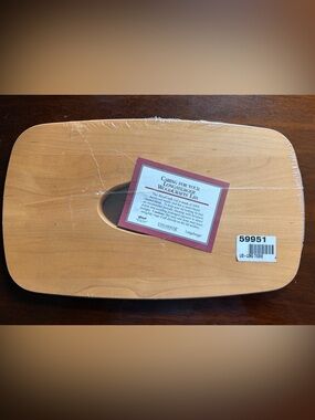 Longaberger Vintage Wooden Long Tissue Basket Box Lid 59951 New